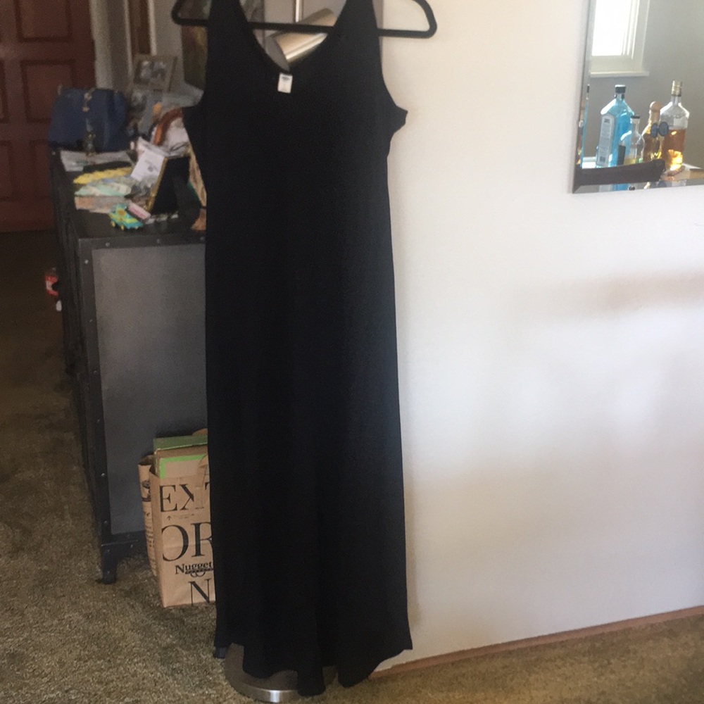 Simple black maxi dress